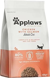 Complete and Grain Free Adult Dry Cat Food, Chicken with Salmon 1 x 400g Bag