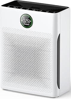 MOOKA Air Purifiers for Home Large Room up to 2200sq.ft, Air purifier for Home Pets with Washable Filter, PM 2.5 Display Air Quality Sensor Air Cleaner for Bedroom, Dorm room, Pets, Office, PR1