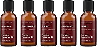 Mystic Moments | Cake Mix Fragrance Oil Gift Starter Pack 5x50ml | Almond, Baked Apple, Cherry, Chocolate, Honey | Perfect as a Gift