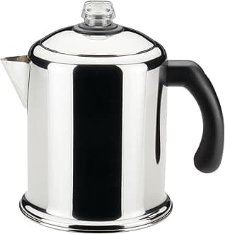 Farberware Classic Yosemite Stainless Steel Stovetop Coffee Percolator - 8 Cup, Silver