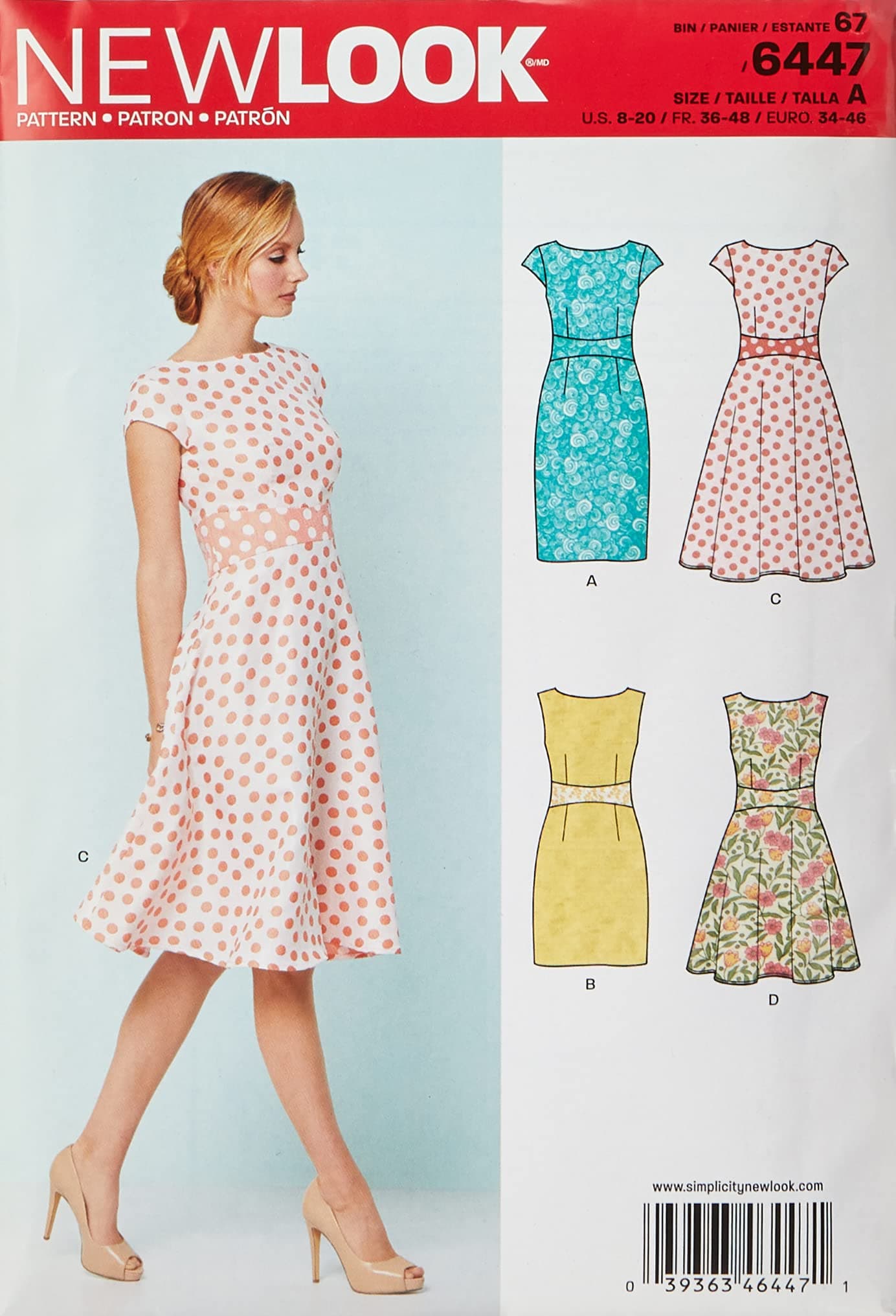 New Look Patterns Misses' Dresses A (8-10-12-14-16-18-20) 6447