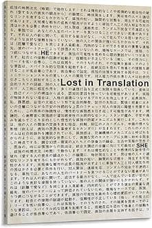 Lost In Translation Retro Movie Poster (2) Print Photo Art Painting Canvas Poster Home Decorative Bedroom Modern Decor Posters Gifts 08x12inch(20x30cm)