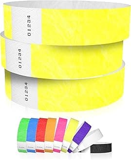 600 WristCo Neon Yellow Tyvek Wristbands for Events - Tamper-Proof Design & Fluorescent Color Prevent Reuse Premium-Grade Bracelets for Hospital & Medical ID, Party & VIP Identification