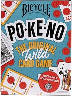 Bicycle Pokeno Card Game Set with Deck, Scoreboards & Chips, Poker meets Keno, Fun Party Game and Family Game Night Favorite, Ages 6+