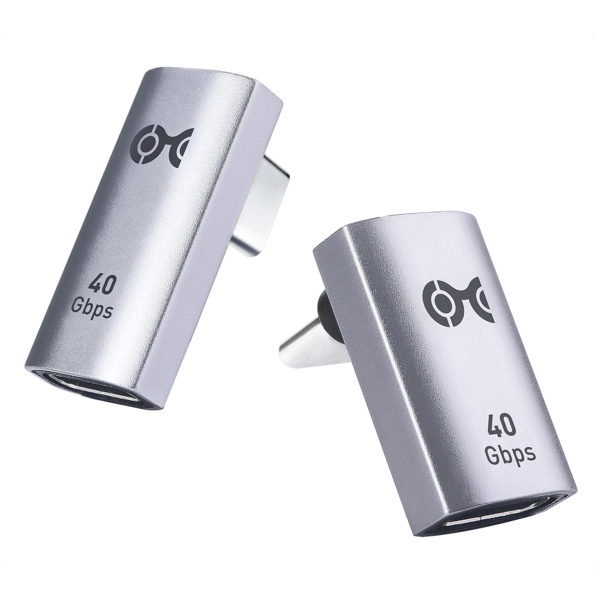 Combo-Pack 40Gbps Vertical Right Angle USB-C Adapter Kit, Up to [4K@240Hz Video, 240W Charging, 40Gbps] 90 Degree USB C Adapter, Compatible with Thunderbolt 4, iPhone 16, Steam Deck