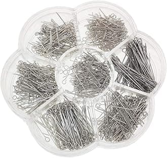 Chenkou Craft 700pcs Assorted of 7 Sizes Mix Eye Pins for Jewelry Making (Anti-Silver, Mix)