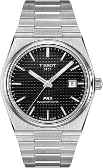 Men's Watch TISSOT PRX Powermatic 80 Black Dial Bracelet T1374071105100 [Authentic Import]