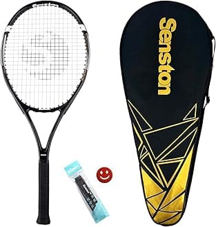 Senston Tennis Racket 27'' for Adults Aluminum Alloy Tennis Racquet Set with Premium Carry Case, Including 1 Overgrip + 1 Vibration Dampeners