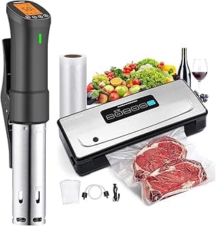 INKBIRD Sous Vide Combo Kit Includes Smart WIFI Immersion Circulator with Timer & Recipes and Dry/Wet Vacuum Sealer Machine with 85kPa Suction Power for Precision Culinary Home Food Water Bath Cooking
