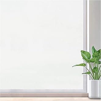 Lifetree Frosted Window Film Privacy for Glass Windows, Self-Adhesive Window frosting Films Static Cling, No Glue Opaque Window Film Anti-UV for Office Bathroom Home (White Frosted, 44.5 * 200cm)