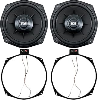 EARTHQUAKE Sound X84SWS 8-inch Shallow Woofer System Under-the-Seat Subwoofers with Gaskets, 4-Ohm (Pair)