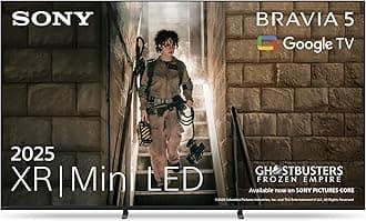 Sony BRAVIA 5 – XR, Mini LED, AI XR Processor, Acoustic Multi-Audio, Dolby Vision/Atmos, IMAX Enhanced, Google TV (2025), Google Cast, Apple AirPlay 2, Eco Dashboard 2 – 85-inch