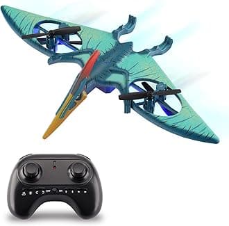 Pterosaur Dinosaur Toys Drone for Kids - Indoor Quadcopter with Altitude Hold, Headless Mode, LED Light One Key Start Speed Adjustment, for 8 9 10 11 12 Year Old Boys&Girls, Birthday, Christmas Gifts