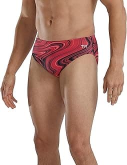 TYR Men's Durafast Elite Racer Brief Swimsuit Swim Briefs