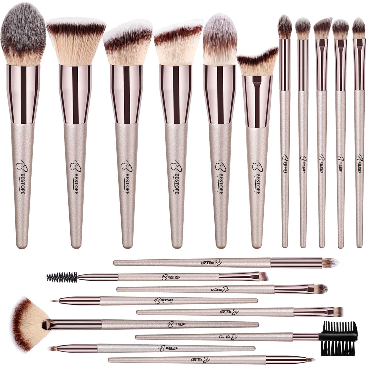BESTOPE 20PCs Makeup Brushes
