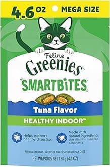 Feline Smartbites, Cat Treats Healthy Recipe, Indoor Cat Treats, Tuna Flavor, 4.6 oz. Pack