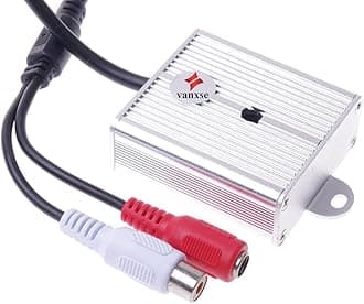 Vanxse® Mini Microphone High Sensitive Pickup Audio Mic Waterproof Metal Case for CCTV Security Camera DVR System