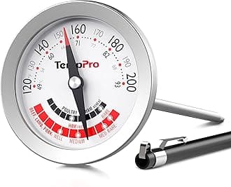 TempPro APT200 Meat Thermometer for Cooking with Extra-Large 2-Inch Dial, Analog Dial Food Cooking Thermometer for Poultry, Ham, Pork, Beef Candy Making Accessory (Previously ThermoPro)
