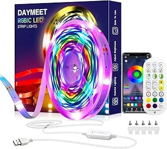 Daymeet Led Lights for Bedroom 32.8ft Led Chasing Effect Dream RGB Light Strip