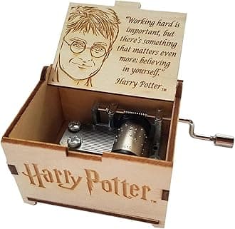 TheLaser'sEdge Harry Potter Mini Music Box with Hedwig's Theme - Harry Potter Working Quote