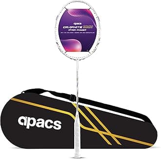 Apacs Graphite 1001 Xtra Power (36LBS, Power Frame with 100% Japanese Graphite) Badminton Racket with Full Cover