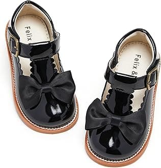 Felix & Flora Toddler Little Girl Mary Jane Dress Shoes - Ballet Flats for Girl Party School Shoes