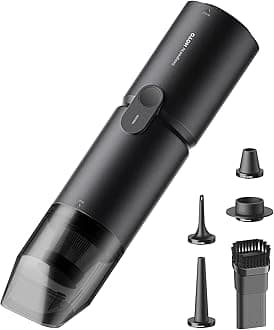 Handheld Vacuum Cleaner Cordless, Desk Vacuum Cleaner Compressed Electric Air Duster 15000Pa Suction, 4-in-1 Portable Vortex Vacuum Dust Buster Air Blower for Computer, Keyboard, Coffee Grounds