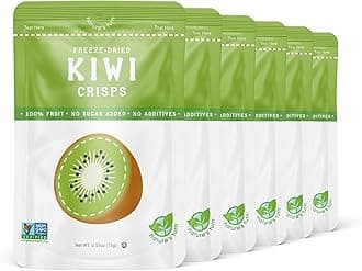 Nature’s Turn Freeze-Dried Fruit Crisps – Healthy, Gluten-Free, Crispy & Delicious, Plant-Based Snack, Ideal for Cereal, Smoothies, School Lunches, & On-the-Go, Sour Kiwi, Bags of 6 (0.53 oz Each)