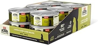 ACANA Premium Pate Wet Cat Food in Bone Broth Lamb + Lamb Liver Recipe 5.5oz Cans (12 count)
