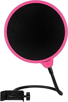 Dragonpad pop filter Studio Microphone Mic Wind Screen Pop Filter Swivel Mount 360 Flexible Gooseneck Holder black DPD-POP-PKBK_VCP