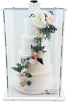 CakeSafe Reusable Mini/Tall Cake Transporter, Clear Plastic Cake Carrier (14W x 22H)