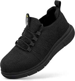 Slip on Steel Toe Shoes for Men Wide Composite Toe Work Shoes for Men Puncture Proof