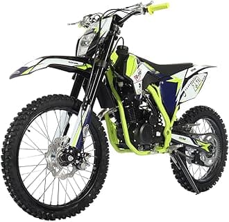 250cc Dirt Bike Zongshen Brand Engine, 5-Speed Manual Transmission, Electric/Kick Start! Big 21"/18" Wheels! (Green)