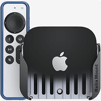 Mount for Apple TV (Black and Cool Gray Apple TV Mount Plus Blue Case)