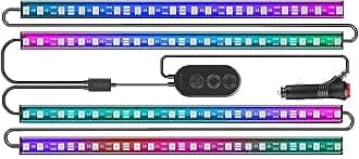 Govee RGBIC Interior Car Lights with App Control, Segmented Colour, 2-Line Design Lighting Kit, DIY Effects, Music and 30 Scene Modes for Cars, Trucks