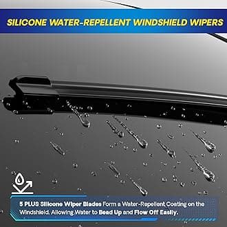 5 PLUS® Silicone Windshield Wipers Replacement for 2019 2020 2021 2022 2023 Honda Passport Wiper Blades(Set of 3),Automotive Replacement Windshield Wiper Blades For My Car-26"/24"/16"