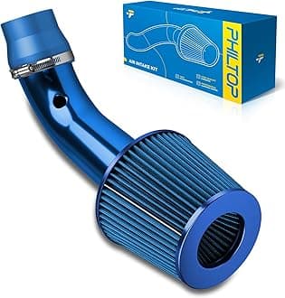 PHILTOP 3" Universal Cold Air Intake Kit System Compatible with Honda CR-V 1999-2020, Honda Civic 1999-2020, Odyssey 1998-2021, Hyundai Sonata 1999-2021, High Performance, Blue