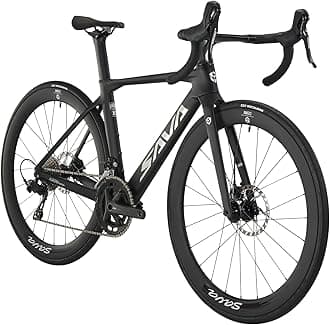 SAVADECKA7L Carbon Road Bike, T800 Carbon Fiber Frame 700C Racing Bicycle with Shimano 105 R7100 24 Speed Groupset and Hydraulic Disc Brake, Ultra-Light Carbon Bike for Man and Women(Black,51cm.)