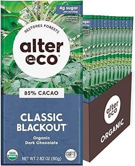 Alter Eco Americas Organic Chocolate Bar - Dark Blackout - 2.82 Oz Bars - Case Of 12