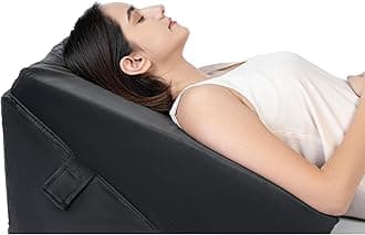 FOVERA Wedge Pillow for Back Support, Adjustable Memory Foam Bed Wedge Pillow for Sleeping, Acid Reflux, GERD, Snoring, Pregnancy, Post-Surgical Recovery (Velvet Dark Grey, Standard - 22x22x12 Inch)
