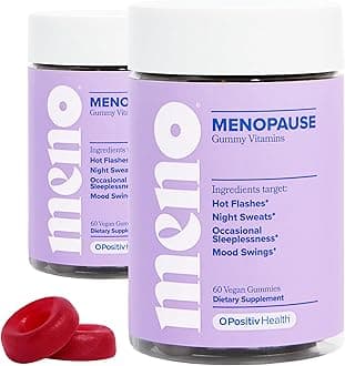 MENO Gummies for Menopause, 30 Servings (Pack of 2) - Hormone-Free Supplements for Women with Black Cohosh & Ashwagandha KSM-66 - Helps Alleviate Hot Flashes, Night Sweats, & Mood Swings