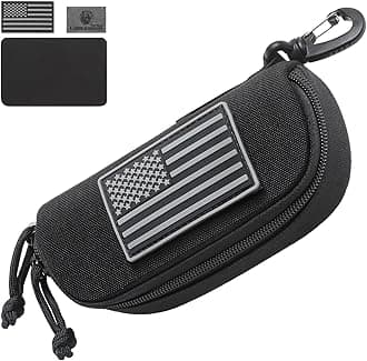 Tactical Molle Glasses Pouch Eyeglasses Hard Case Shockproof Sunglasses Carrying Case with Cleaning Cloth