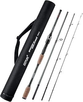 - Goture Travel Fishing Rods, 4 Piece Fishing Pole with Case/Bag, Casting/Spinning Rod,Ultralight Fishing Baitcasting Rod 7ft for Saltwater Trout, Bass, Walleye, Pike