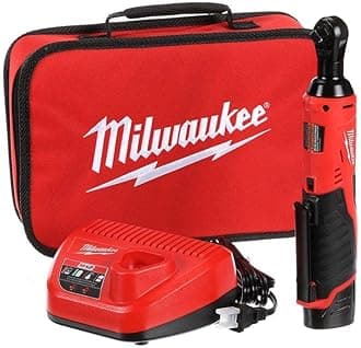 Milwaukee2457-21 3/8-in Cordless M12 Lithium-Ion Ratchet Kit (Ratchet Kit w/Tool Bag)