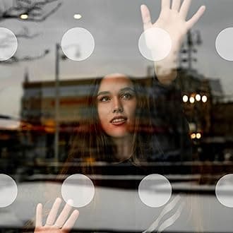 60 x Etched Glass Safety Windows Stickers - 2 inch Round Glass Awareness Decals for Patio Doors, Panels, Doors, Balconies, Shower Doors and Partitions