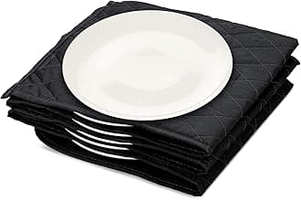 Navaris Electric Plate Warmer - 10 Plate Blanket Heater Pockets for Warming Dinner Plates to 165 Degrees in 10 Minutes - Thin Folding Design - Black