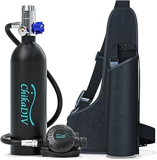 Mini Scuba Tank, 1L Lung Tank Underwater Breathing for Snorkeling & Scuba Diving Tank for Exploration Emergency
