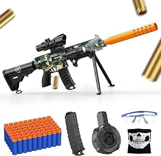 Toy Gun with Soft Bullets Shell Ejecting, Manual Foam Blasters Guns with 60 Bullets, Toy Gun Birthday Gift, Green