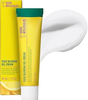 Good Molecules Yuzu Blemish Gel Cream - Lightweight Gel Moisturizer with Salicylic Acid, BHA and Natural Extracts to Target Acne, Even Skin Tone, and Texture - Skin Care for Face