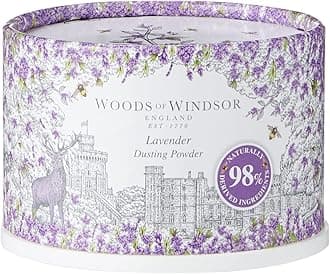 Lavender Body Dusting Powder With Puff for Women, 3.5 Ounce